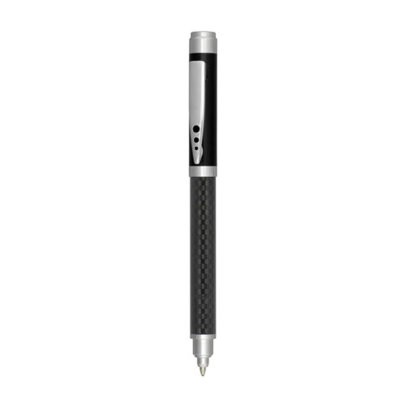 Kovové guľôčkové pero s karbónovým povrchom, čierna